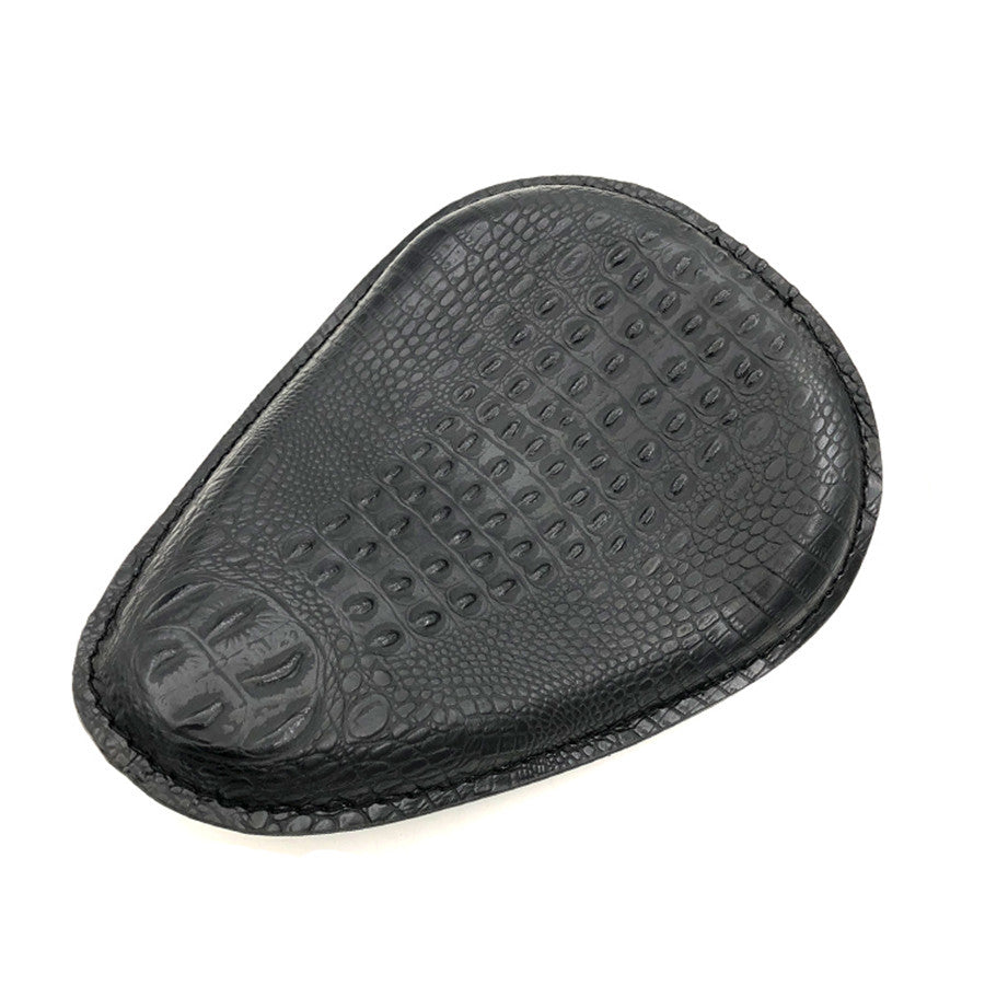 New Black Crocodile PU Leather Style Solo for Seat for Harley Chopper Bobber Custom Q