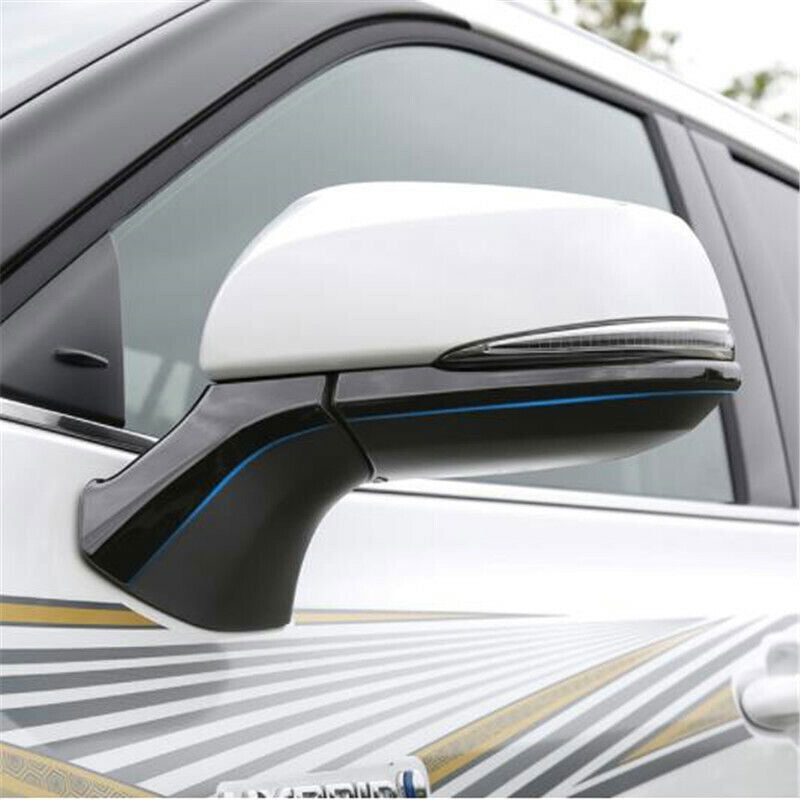 ABS Glossy Black Rearview Mirror Strip Cover Trim for Toyota Highlander 2020-24