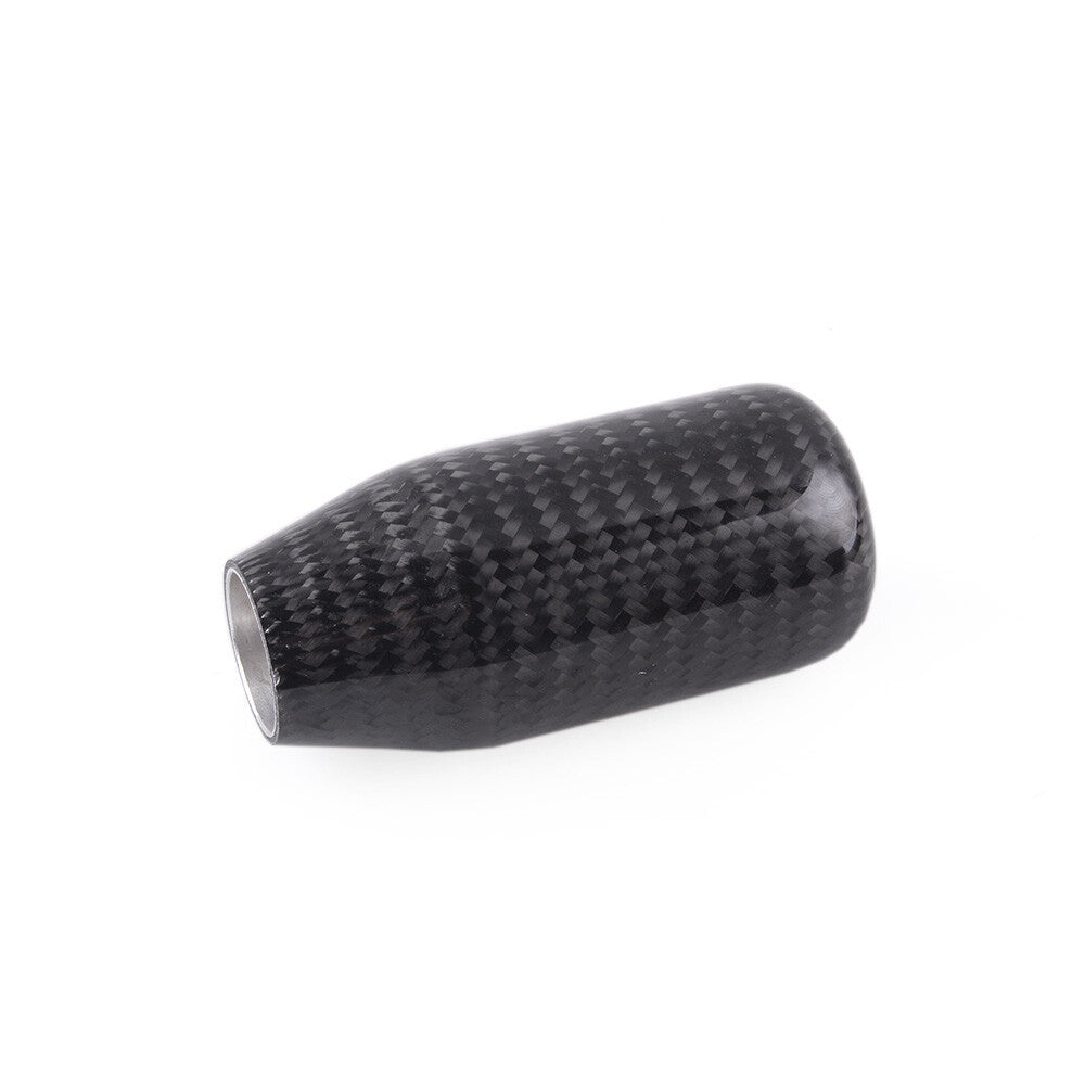 Silver Carbon Fiber MT Car Handle Gear Stick Shift Knob Manual Shifter Lever
