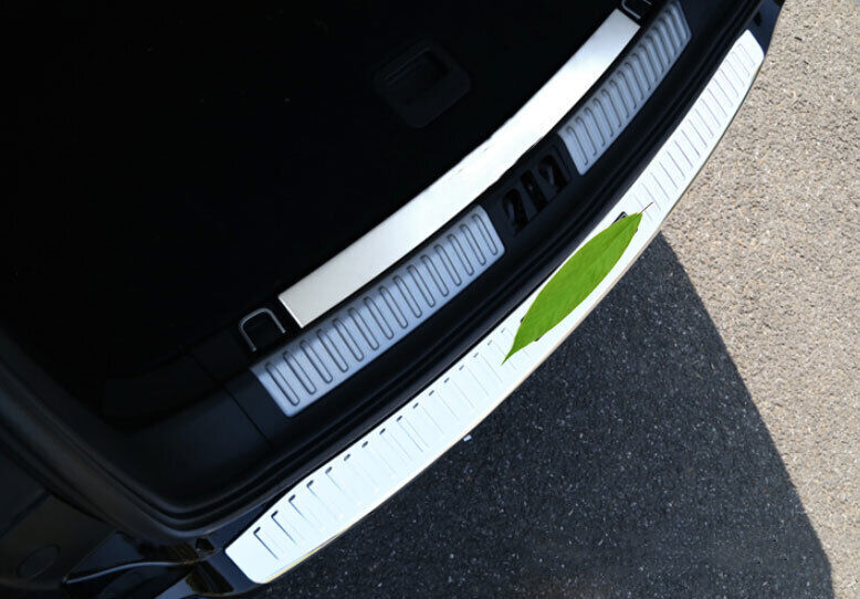 Titanium Guard Trim Silver Rear Bumper Protector for Lincoln Nautilus 19-22