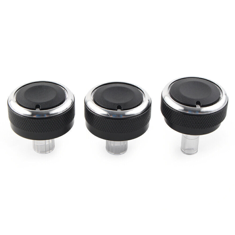 3Pcs Switch Knob Heater Climate Control Button Dials Frame A/C for Mazda 2