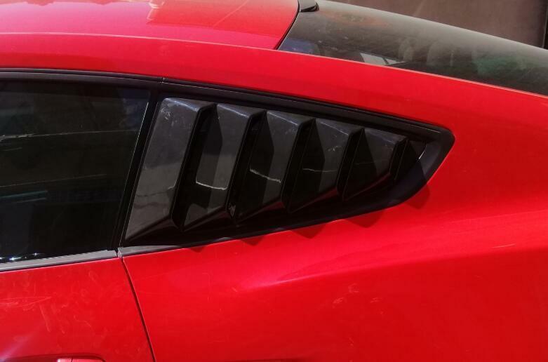 for Ford for Mustang 2015-2022 ST Gloss Black Rear Side Window Quarter Louver Cover