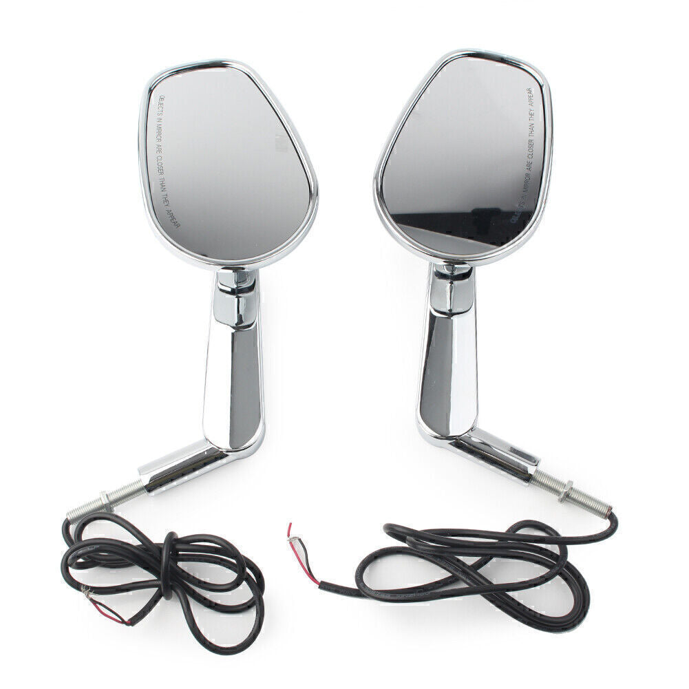 Rear View Mirrors & LED Turn Signals Light for Harley Davidson VROD VRSCF 09-17 Q