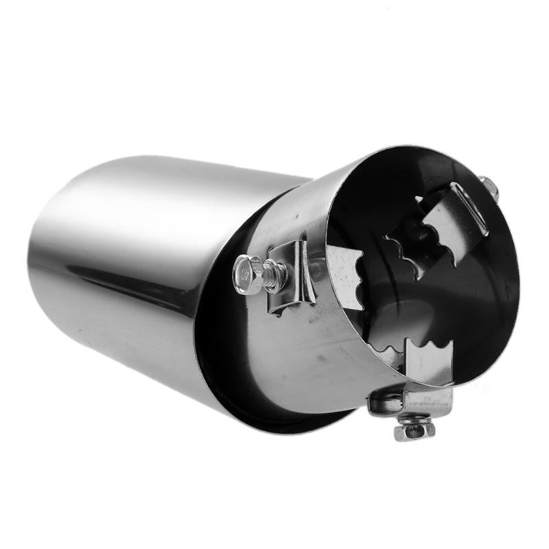 Universal Car Stainless Steel Chrome Round Exhaust Tail Muffler Tip 62mm Pipe