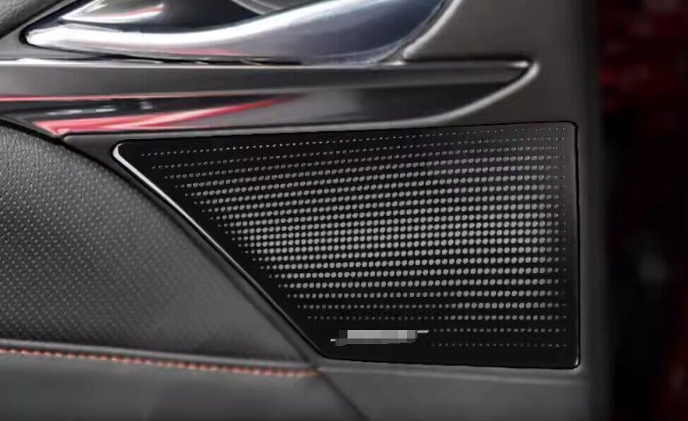 for Cadillac CT4 2020-24 Black Steel Inner Door Rear Speaker Audio Cover Trim 2X