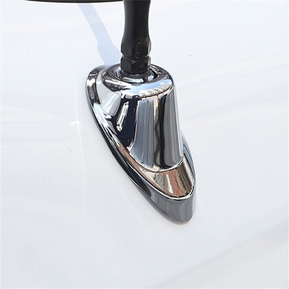 Chrome Car Antenna Base Moulding Cover Ornament Beze For T@yota T@coma 2011-2015