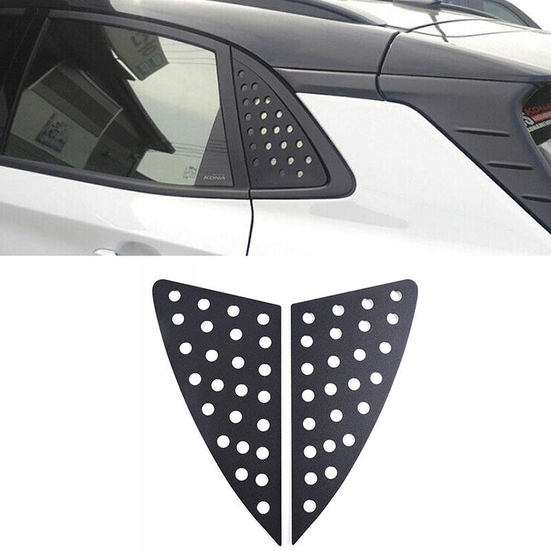 Suitable for 2018-2023 for Hyundai Kona, Black Rear Window 25 Cent Exterior Canopy Trim (2 Pieces) n