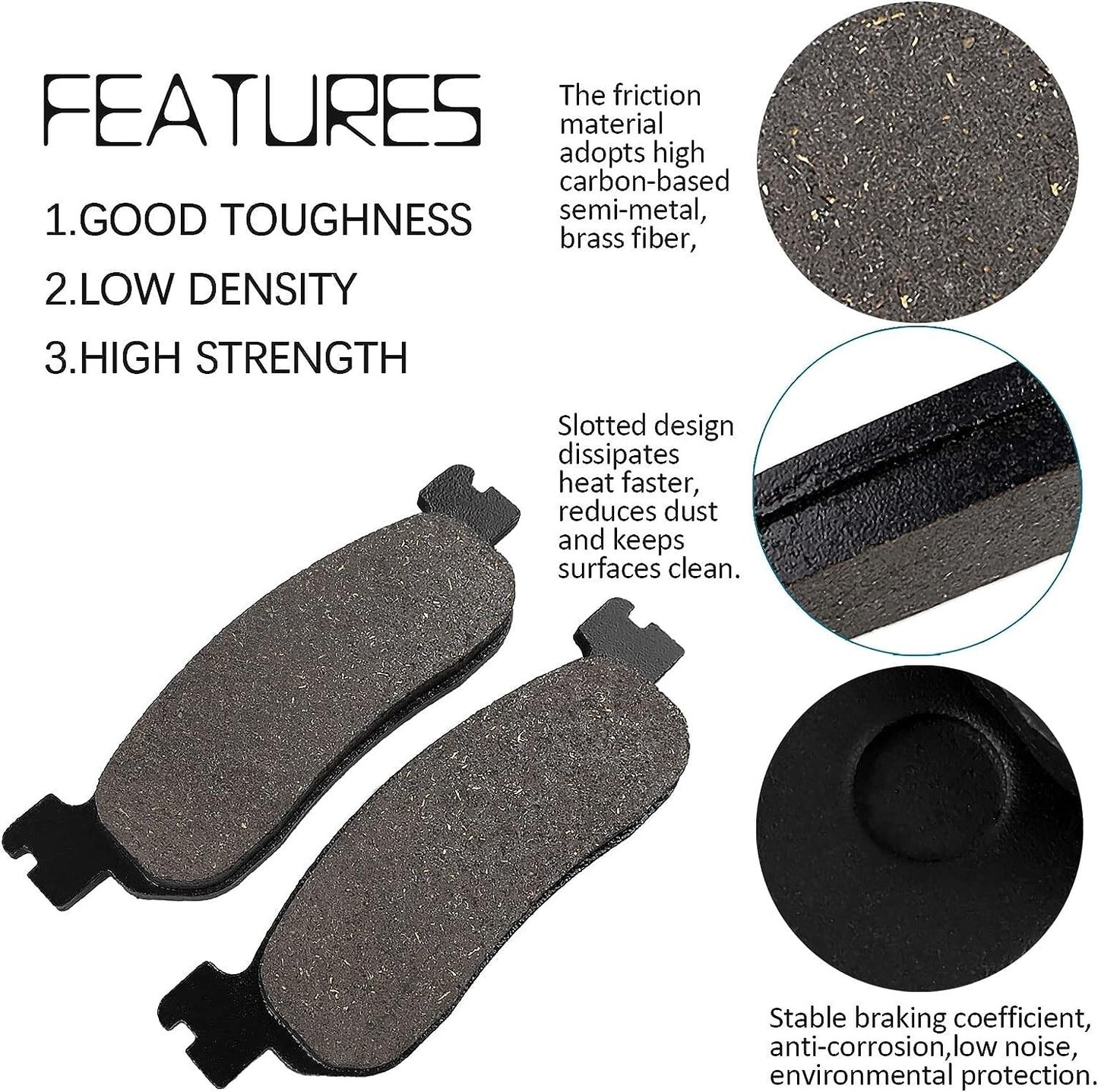 Front Brake Pads for Yamaha TW125 TW 125 1999-2004/TW200 TW 200 1991-1998