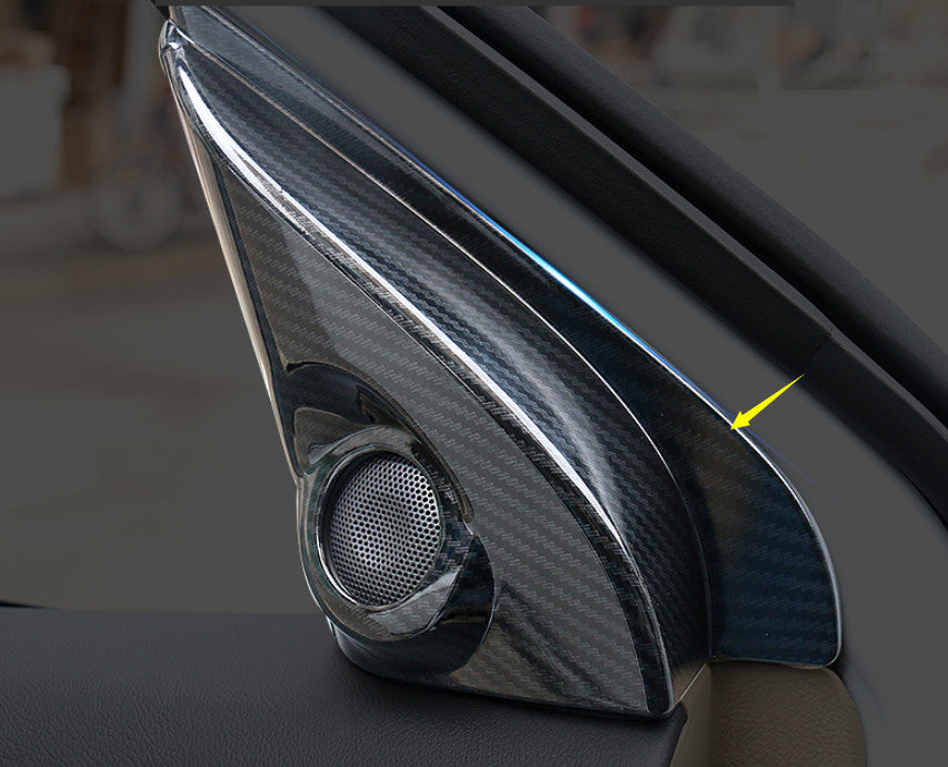 Carbon Front Door Speaker A-Pillar Cover Trim for Mitsubishi Outlander 2013-2021