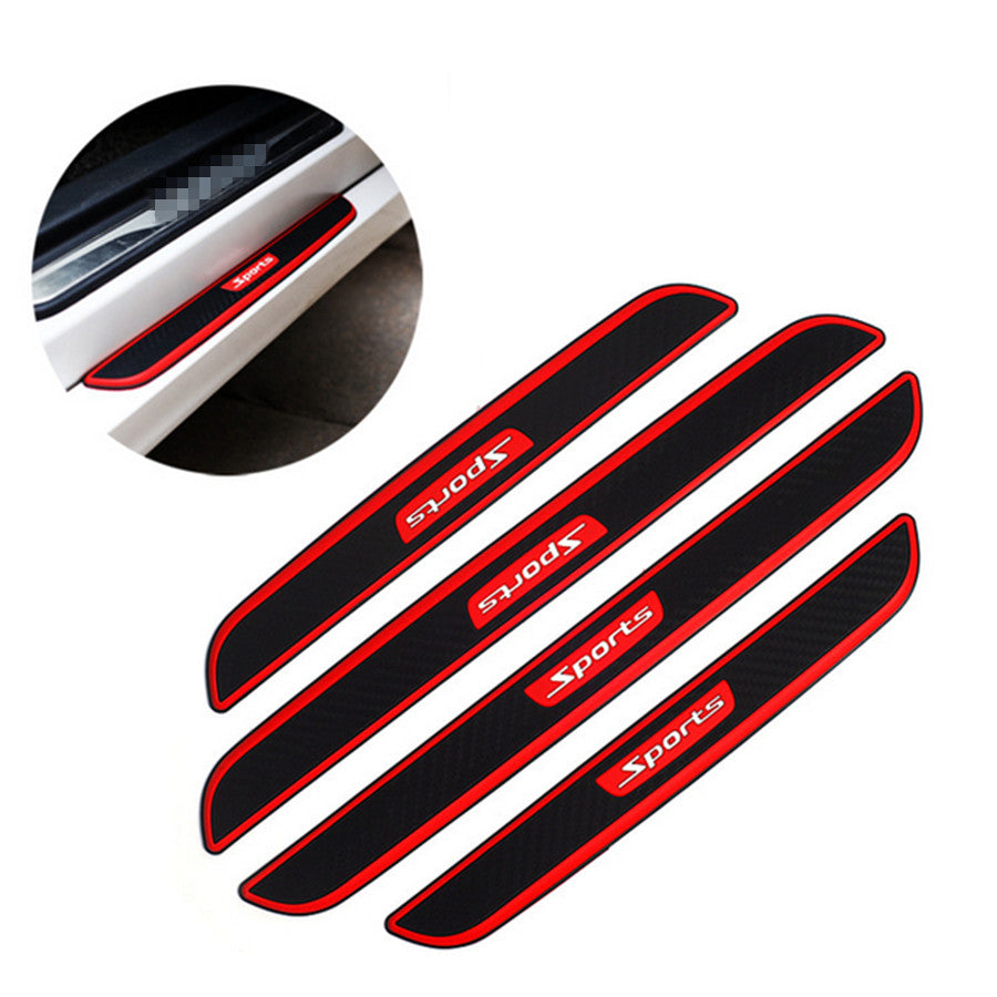 4pcs Car Accessories Car Door Scuff Sill Cover Panel Step Protector Steel Trims