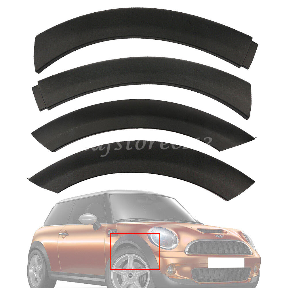 4PCS/Set Front Wheel Arch Fender Flares Hood Trim for Mini Cooper 2002-2008 2005
