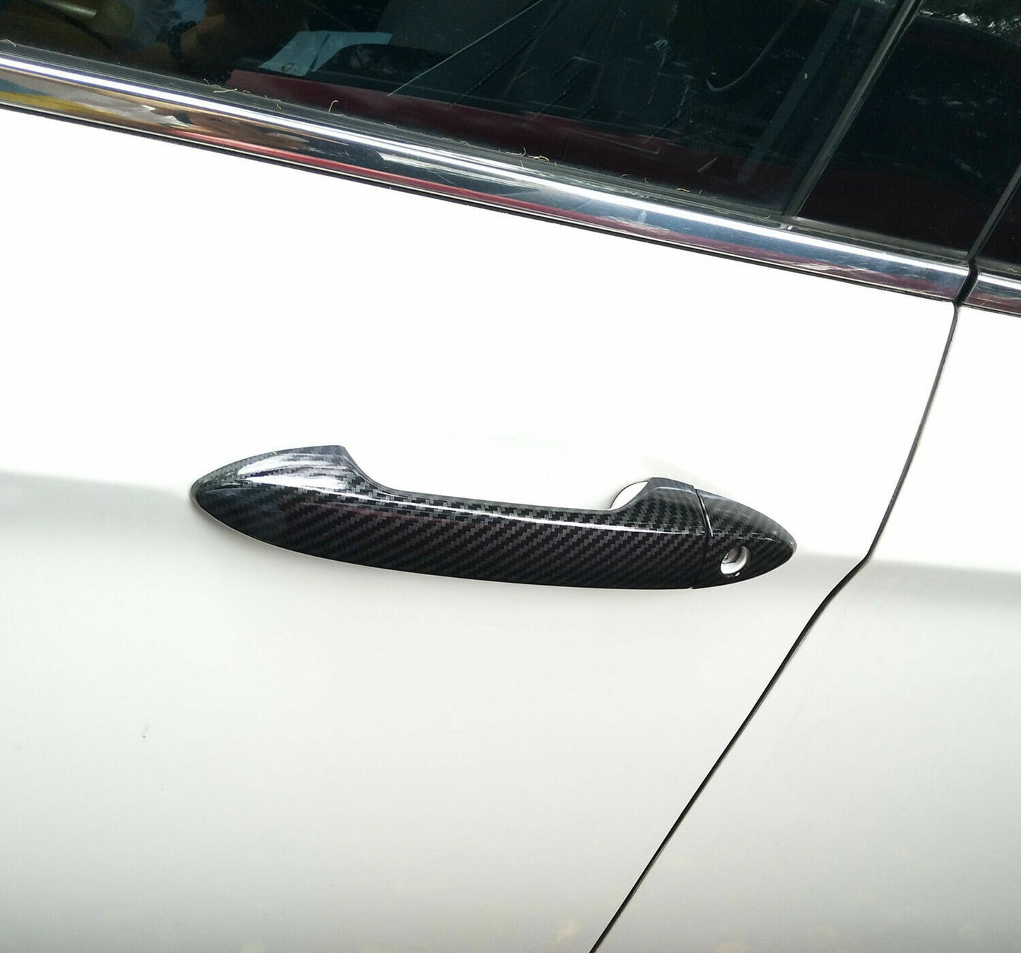 Sport Carbon Fiber Print Door Handle Cover Protector for Honda Accord 2014-2017