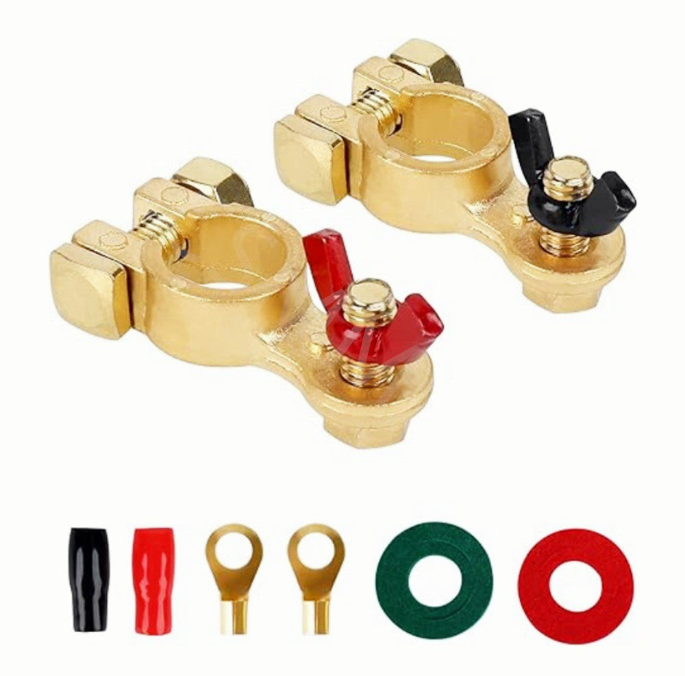 Battery Terminal Connector Top Post End Clamps Set Accessories For Car Marine