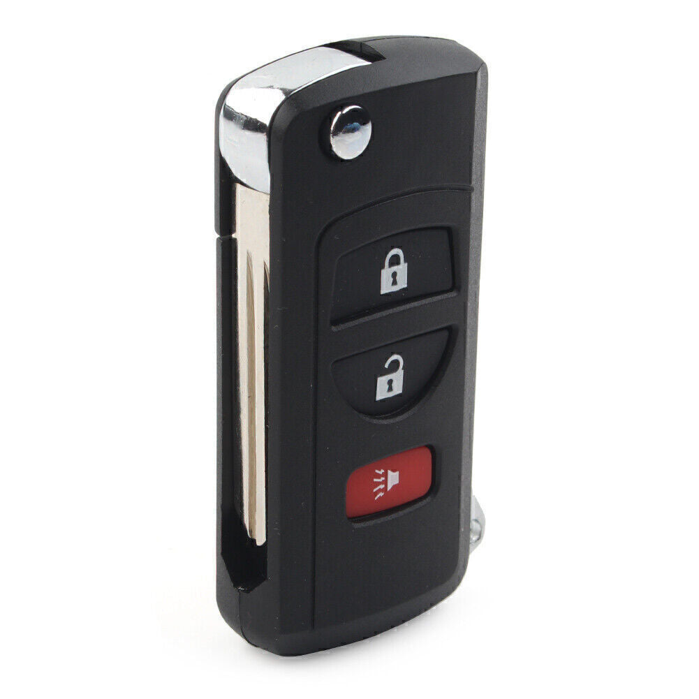 for Nissan Quest Frontier Titan Modified Flip Remote Key Fob Shell Case 3 Button Q
