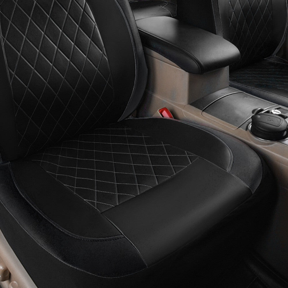 9Pcs Car for Seat Cover Waterproof Leather 5 Seats Full Set Front Rear Back Cover