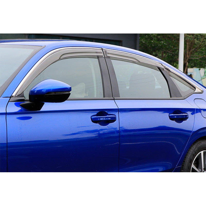 6p for Honda for Civic 2022-2023 Window Visor Sun Rain Guard Vent Deflectors Shades
