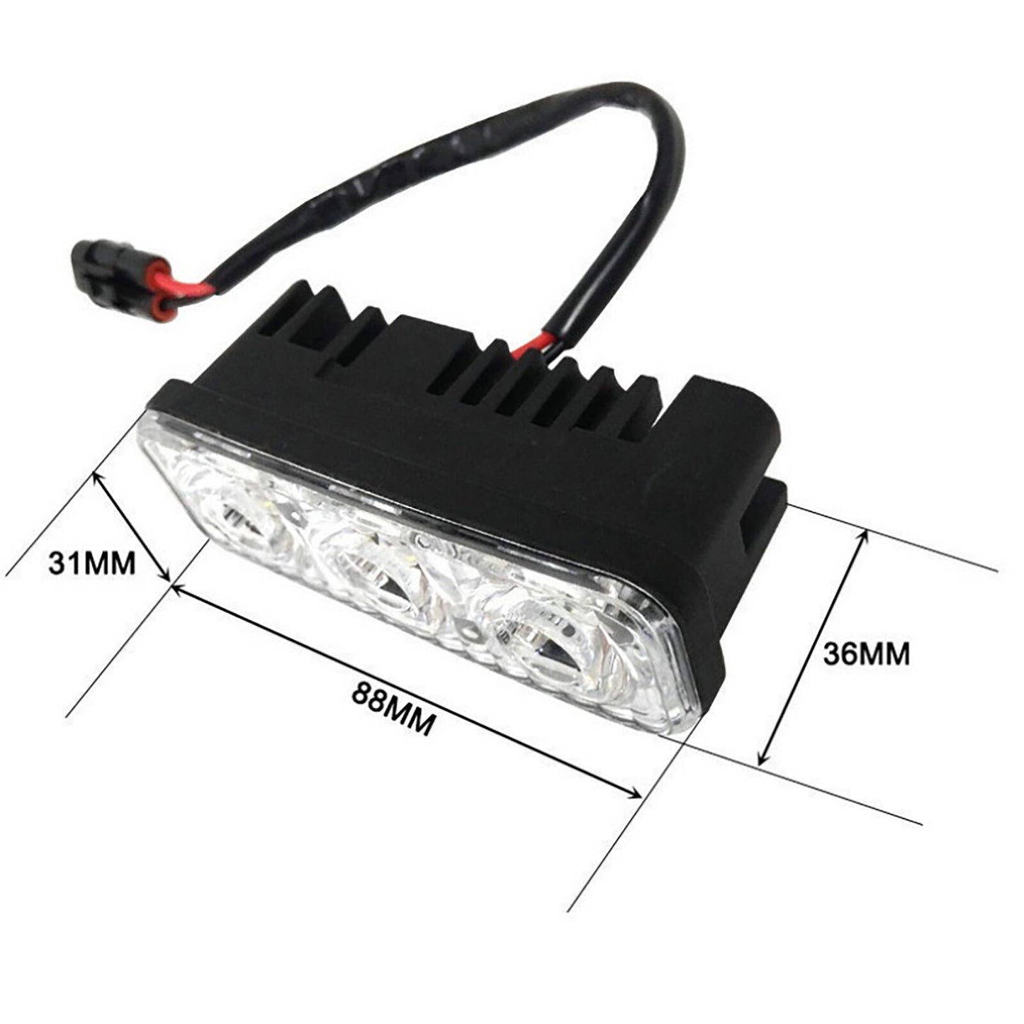 2X Universal Daytime Running Light Kits Turn Signal Front Fog Lamp White/Amber