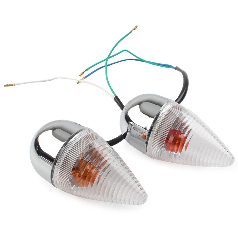 Rear Turn Signal Light Lamp Clear Lens Fit for Yamaha XV1900 2006-2013 2PCS