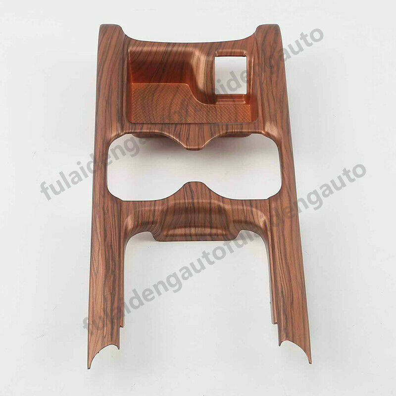 1X for Honda CR-V CRV 2017-2022 Wood Grain Console Water Cup Holder Frame Cover