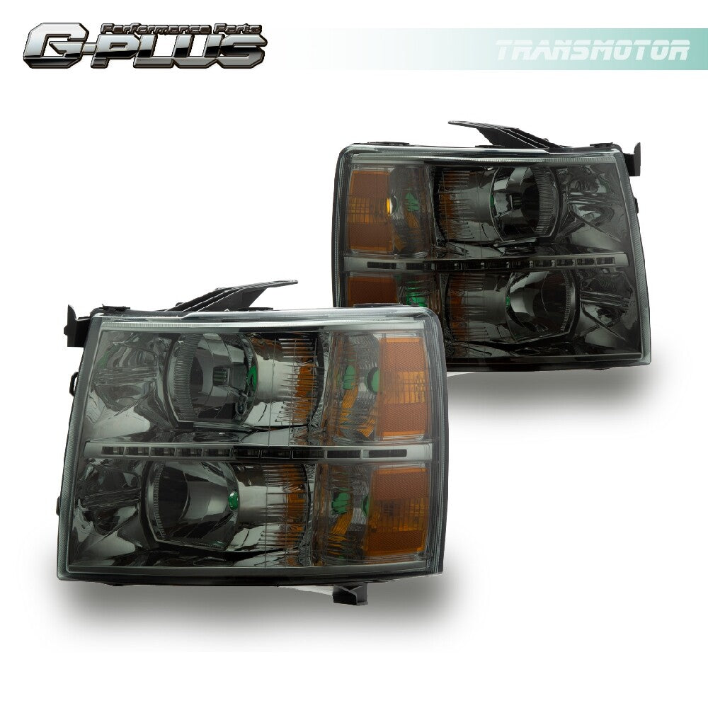 Suitable for 07-14 Silverado 1500 2500 3500 LED DRL striped amber corner lights- v
