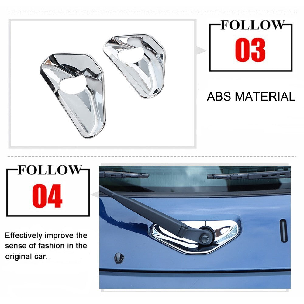 Chrome Front Windshield Wiper Base Cover Trim Sticker for Suzuki for Jimny 2019-2023