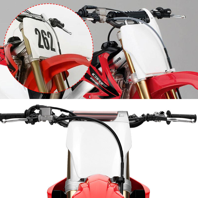 Front Number Plate White Fits for HONDA CRF250 CRF250R 2004-2007 Pit Dirt Bike