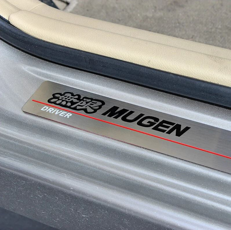 Car door and window protection sticker badge decorative strip Mugan silver for Honda