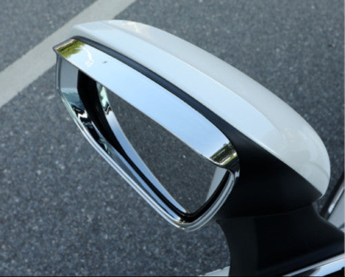 Chrome 2X Rearview Mirror Rain Eyebrow Cover Trim for Volkswagen ID.4 2021-2024