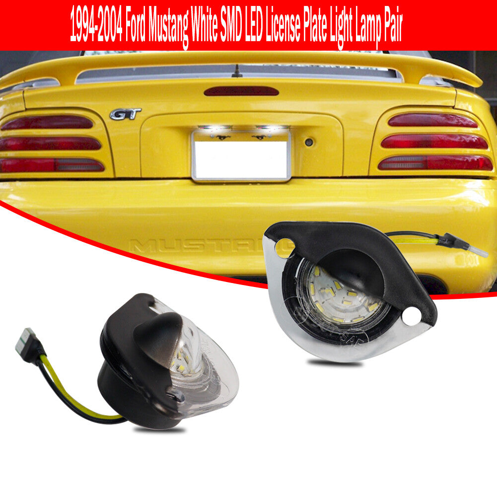 Suitable for 1994-2004 for Mustang white bright SMD LED license plate light set- v