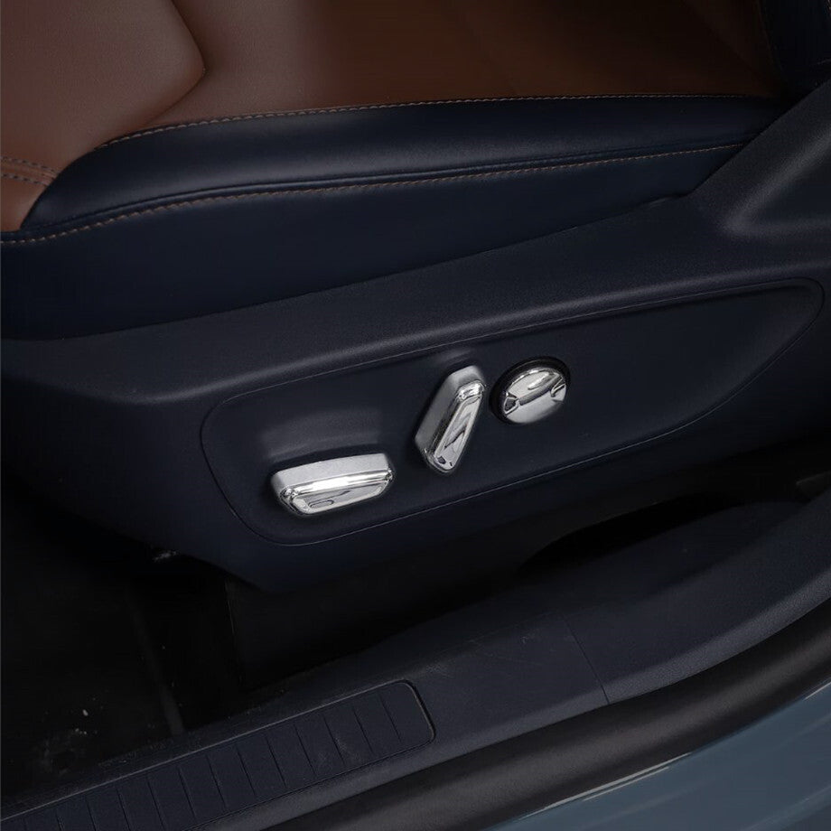 For 2022-2024 Maverick ABS Chrome Inner for Seat Adjustment Button Cover Trim3* v