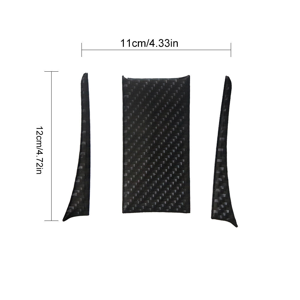 3Pcs Carbon Fiber Transmission Accent Cover Trim for BMW Z4 E85 2003-08