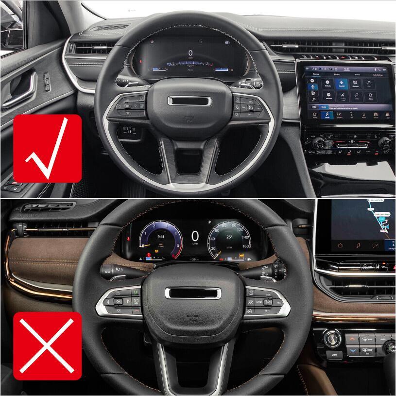 Carbon fiber Dashboard Meter Frame Trim 1pc for Jeep Grand Cherokee L 2022-2024 v