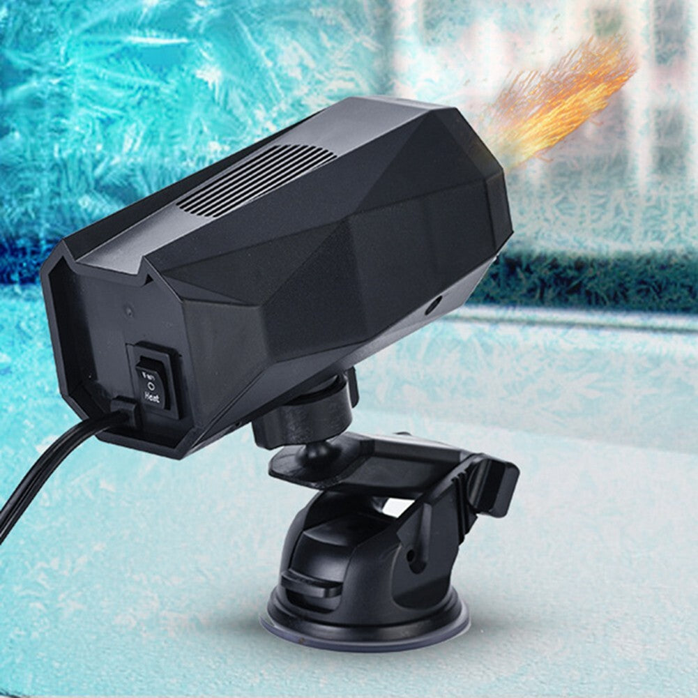 Electric Car Heater Hot Air Portable Defogger Defroster with Windshield Holder v