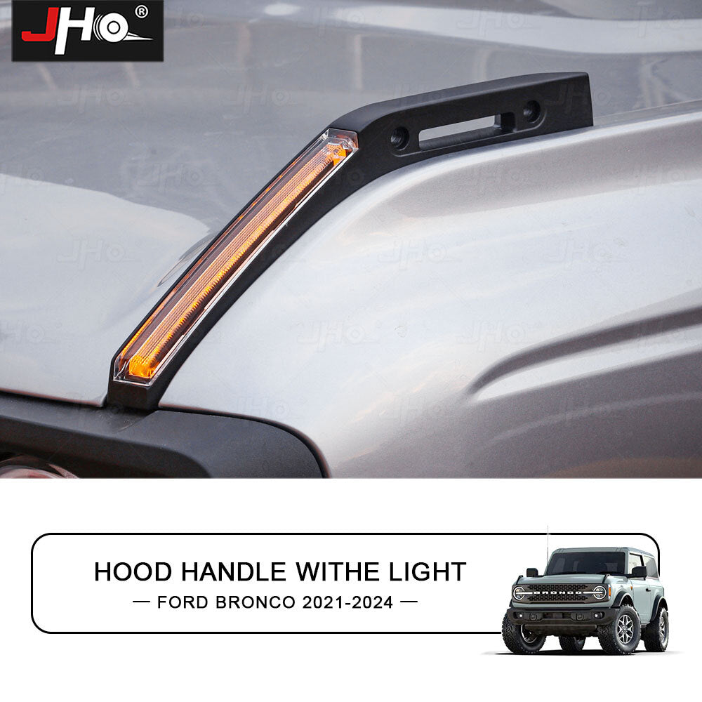 Front Hood LED Trim Light Decoration Trim Cover for Ford Bronco 2021-2024