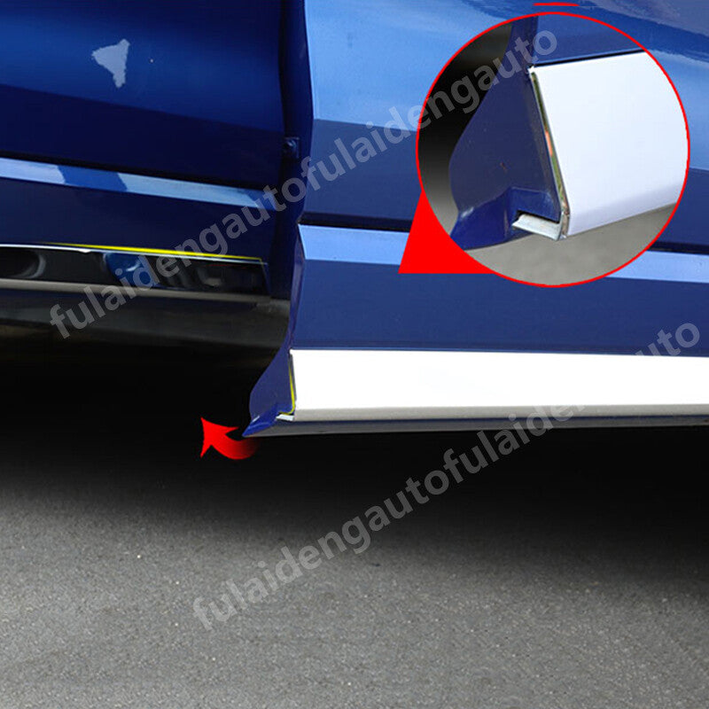 4pc for Audi Q3 2019-2022 Stainless Body Door Side protection Molding Cover Trim