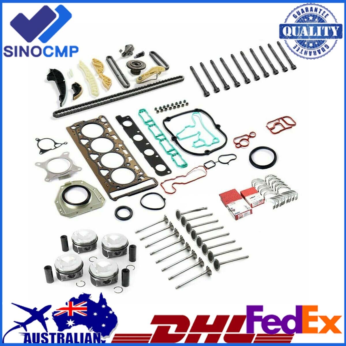 Engine Overhaul Rebuild Kit for VW GTI for Audi A4 CDN CCZ CCTA 21mm Pin EA888 2.0T