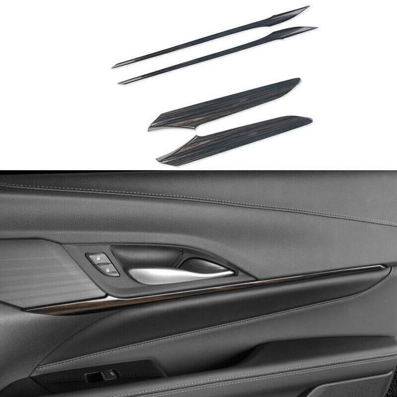 for Cadillac CT4-V CT4 2020-2023 Sandal Wood Grain Inner Door Panel Strip 4pcs