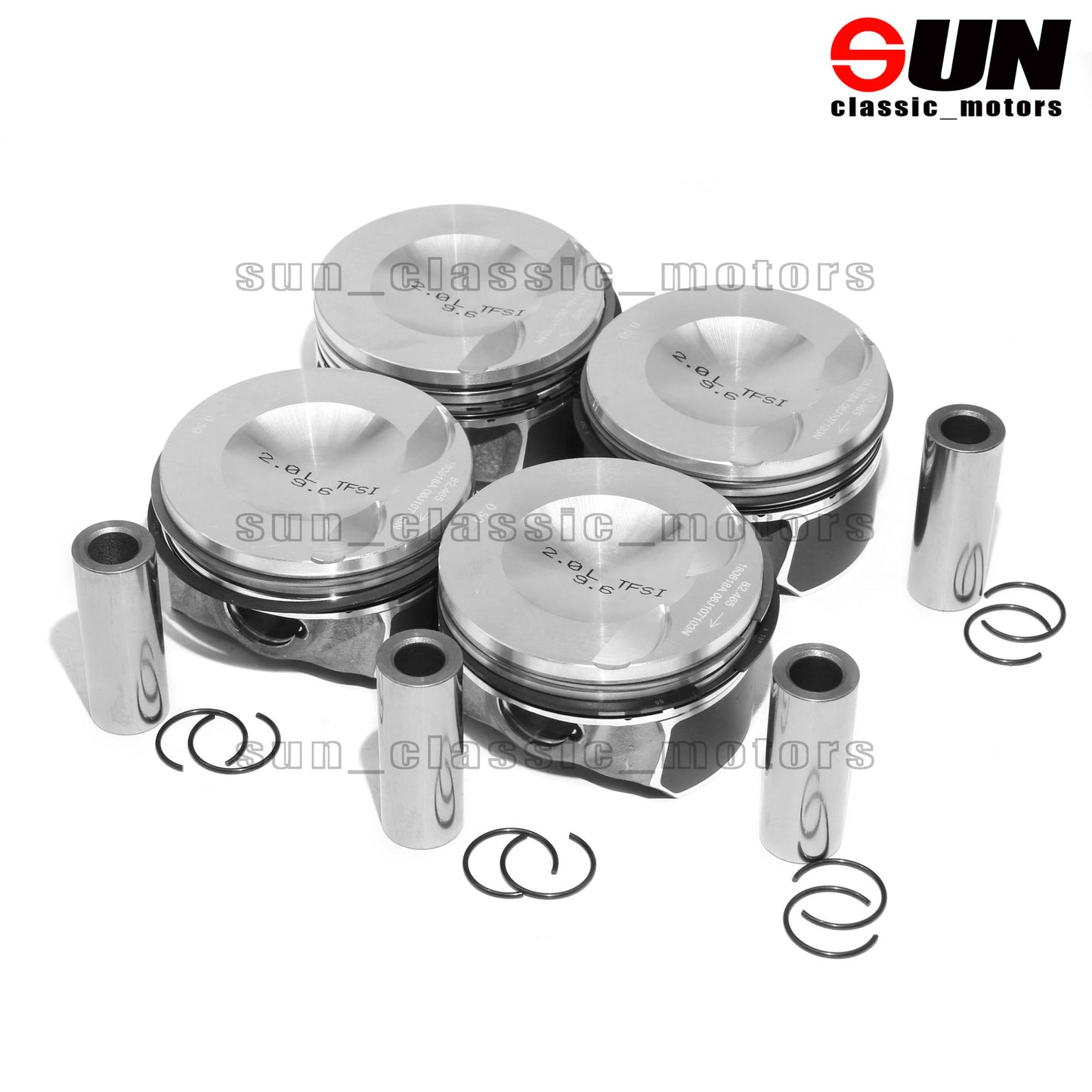 Engine rebuild and overhaul kit, oversized 83.01 mm (+0.5) for Audi EA888 2.0 TFSI-
