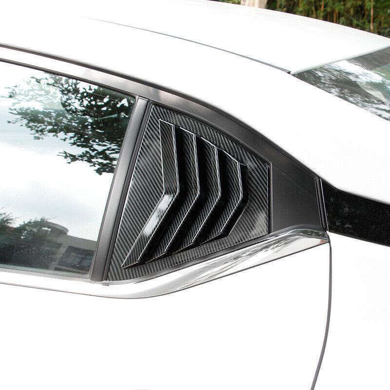 Side Window Louvers Vent Cover Trim for Nissan Sentra 2020-23 Carbon Fiber 2PCS
