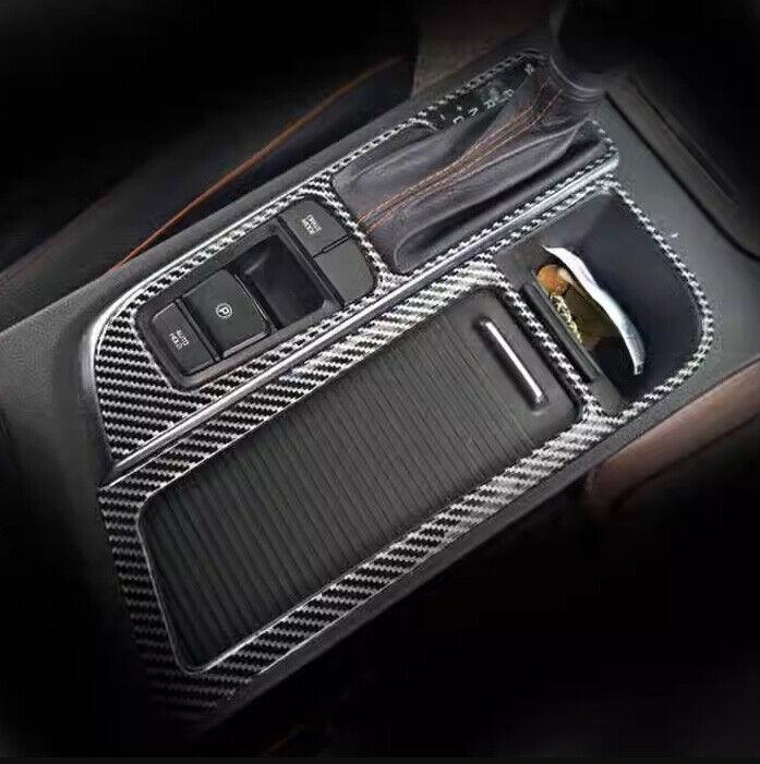 Carbon Fiber Real Console Gear Shift Frame Cover Trim for Hyundai Sonata 2015-17