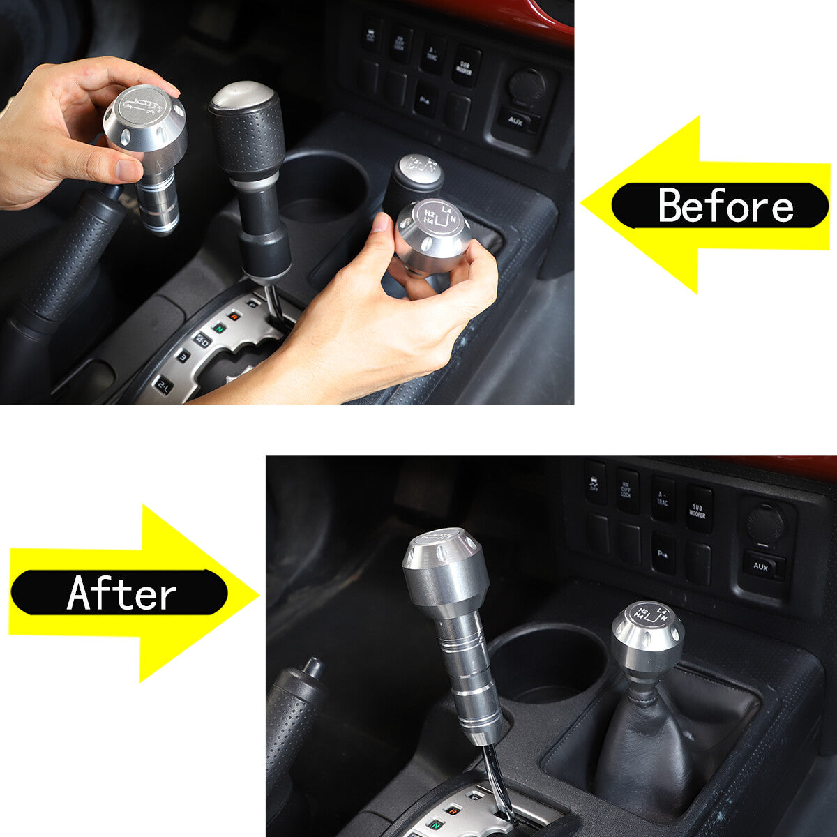 for Hummer H2 2001 - 2007 Gear Shift Storage Box Organizer Tray Box Aluminum- v