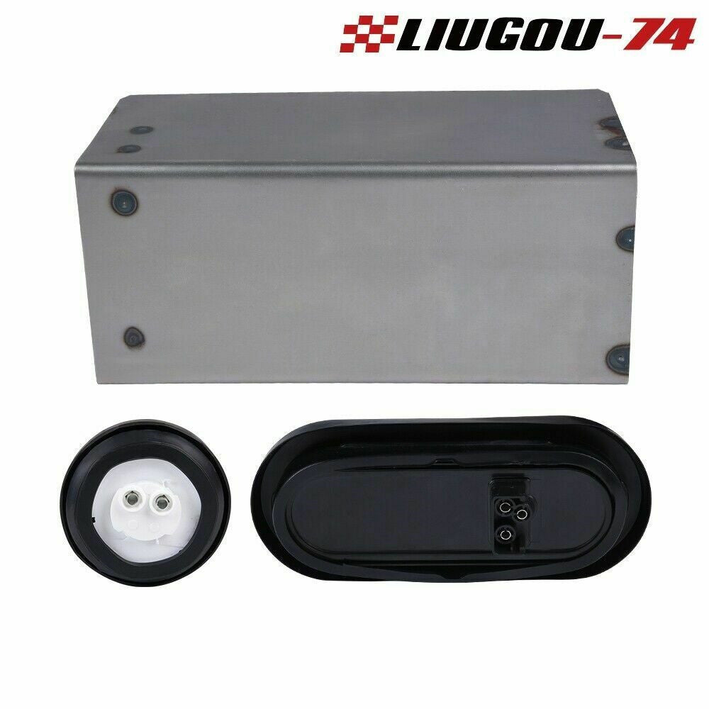 Suitable for trailer trucks, LED steel 6-inch taillight protection box with marker light kit, . Q