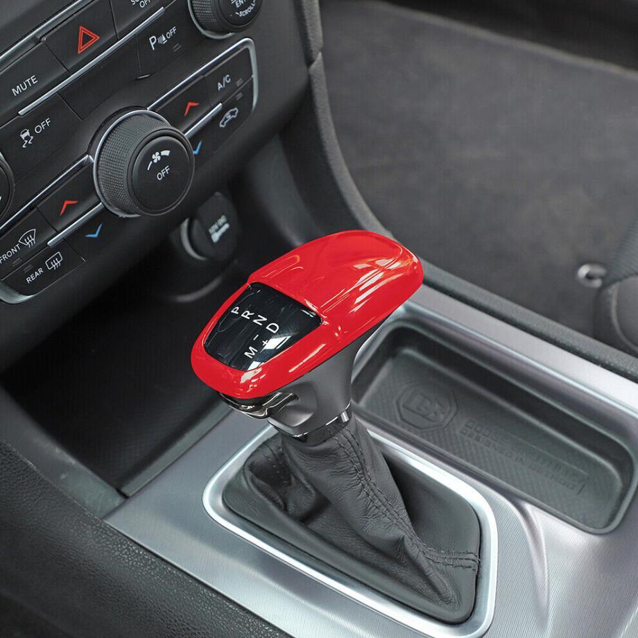 For 2018-2024 for Dodge Durango Red Interior Gear Shifter Head Trim Cover Shift Knob v
