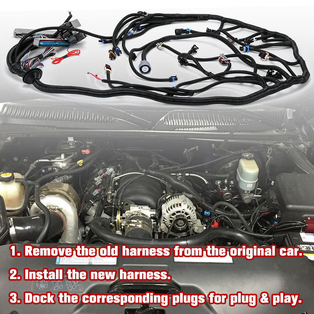 LS1-4L60E Wiring Harness Stand Alone Kit For LS SWAPS DBC 4.8 5.3 6.0 1997-2006