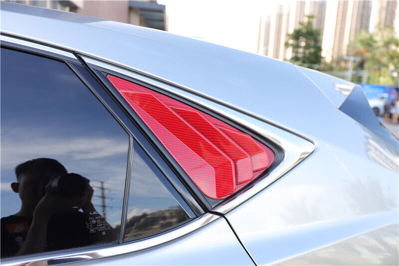 Side Vent Window Scoop Louver Cover Trim for Lexus NX 2015-2020 Red Carbon Fiber