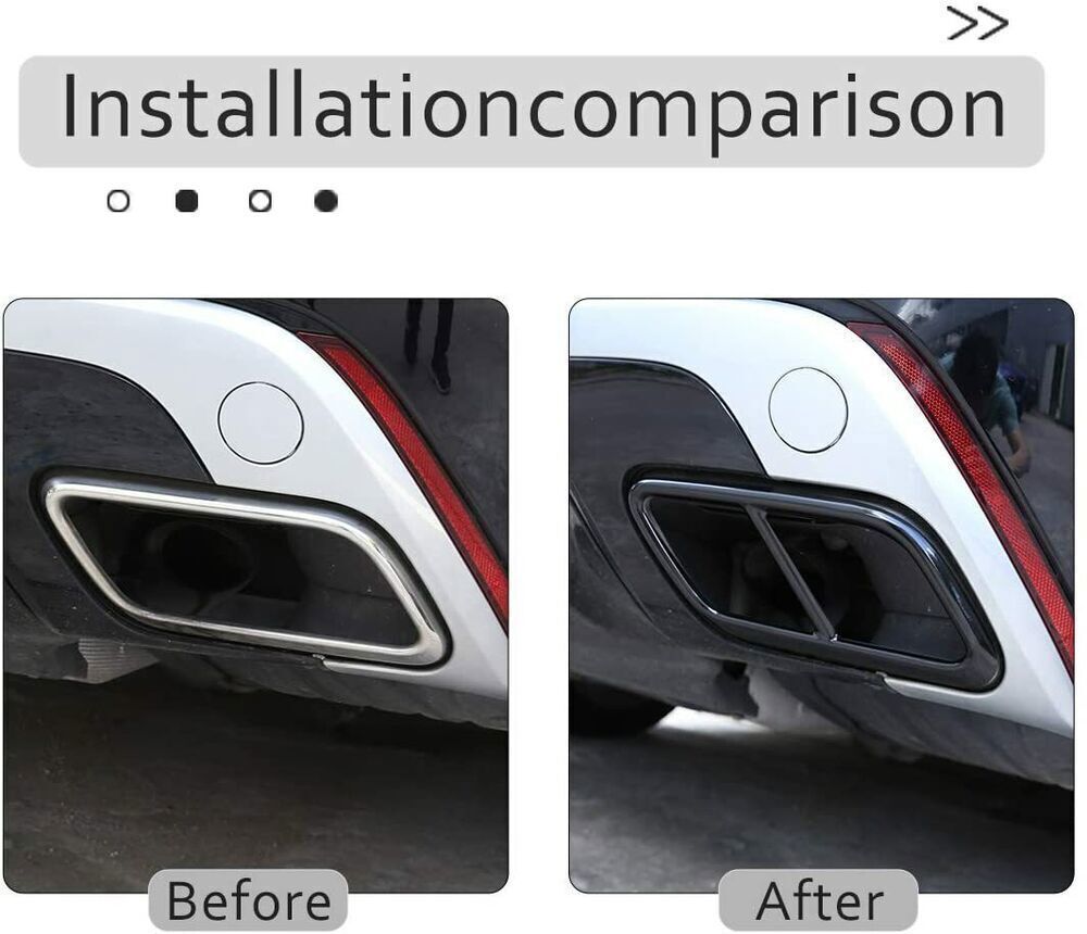 2X Rear Exhaust Muffler Tail Pipe Cover for Land Rover for Range Rover Velar 2017-23
