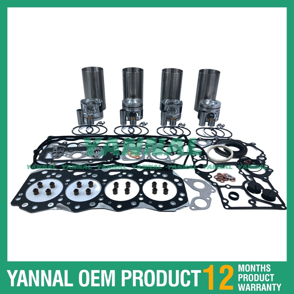 new 4J1 rebuild and overhaul kit with complete gasket kit for Isuzu 135G excavators.