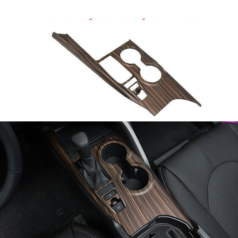 Wood Grain Console Gear Shift Panel frame cover for Camry 22-2023 Trim b n
