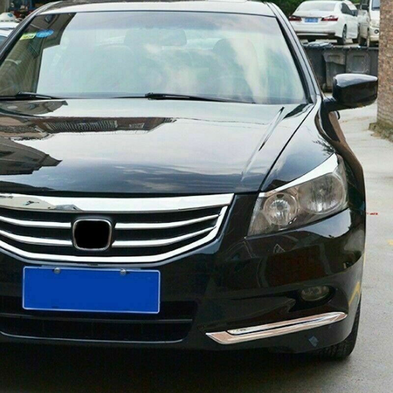 ABS Chrome Headlight Lamp Eyebrow Molding Trim Covers for Honda Accord 2008-2012