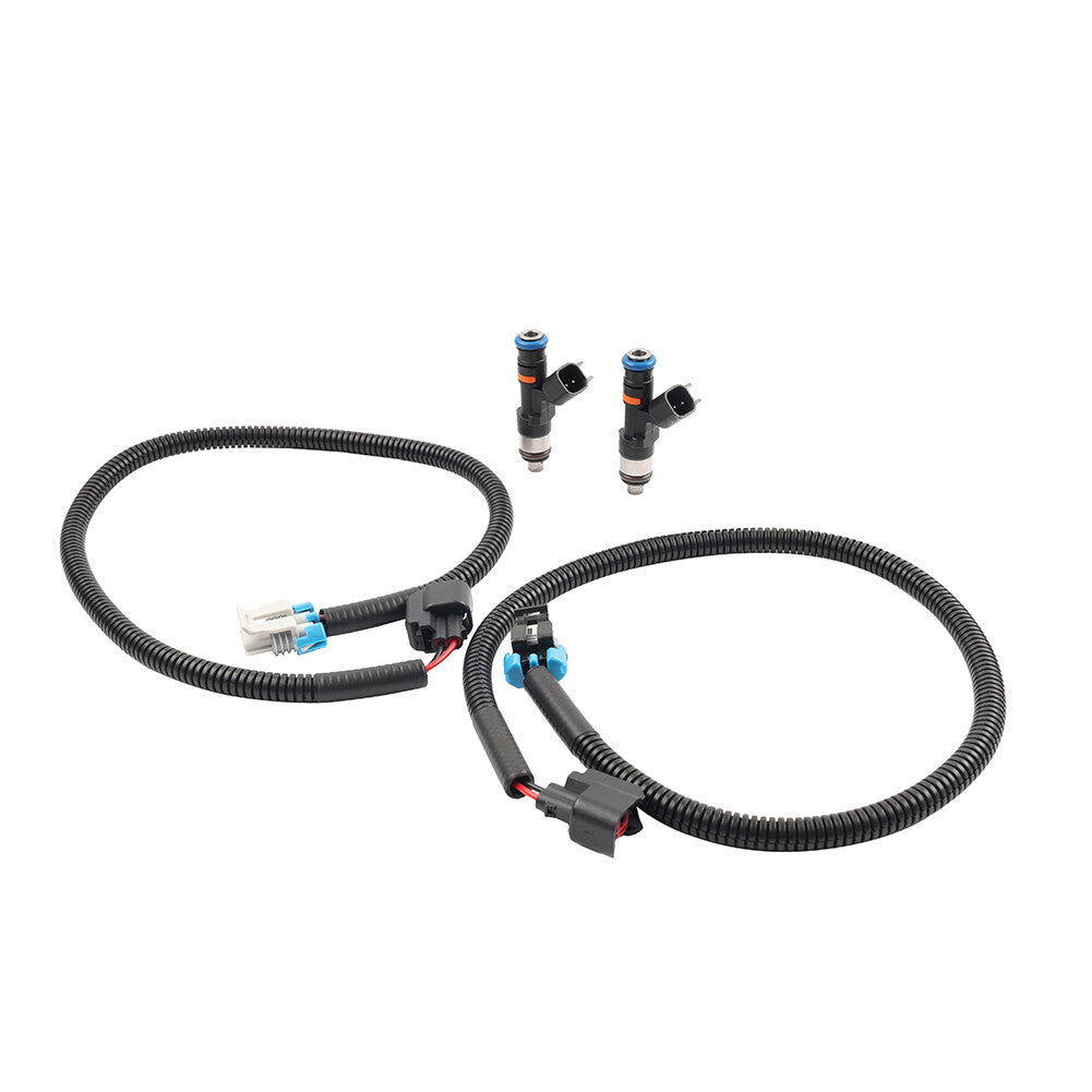 Fuel Injectors Set w/ Harness Fit for Polaris Ranger XP 800 Ranger 800 2011-2014